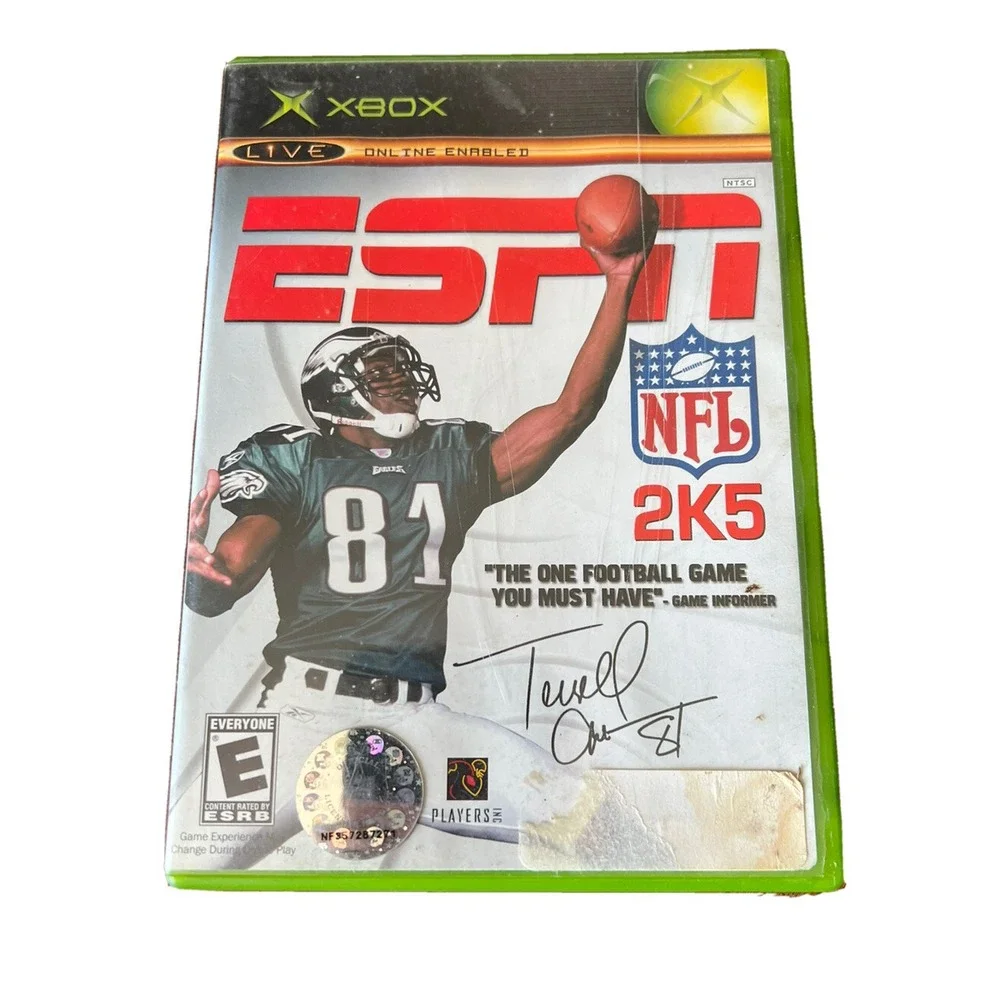 Xbox ESPN NFL 2K5 2004 SEGA Complete in Case Terell Owens Autograph Manual